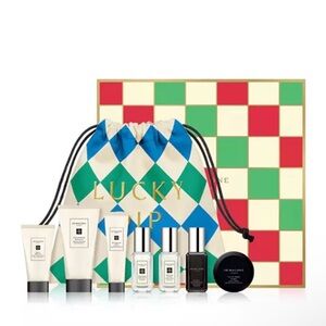 Jo Malone Lucky Dip Gift Set – 7 Piece Travel Size Set + Drawstring Bag